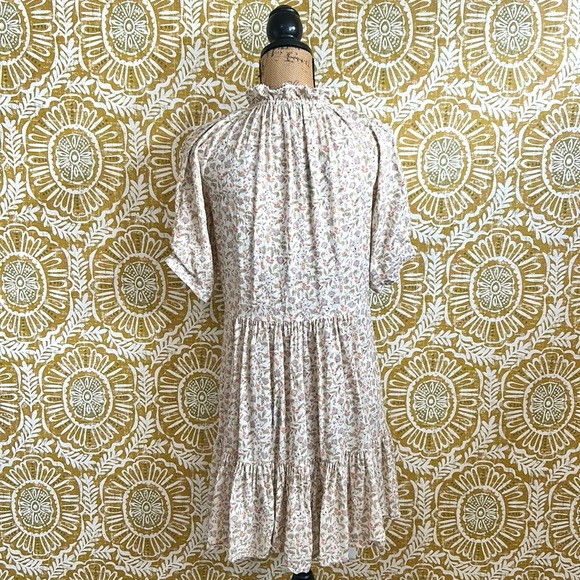 Floral Cream Mini Dress - Picture 11 of 13